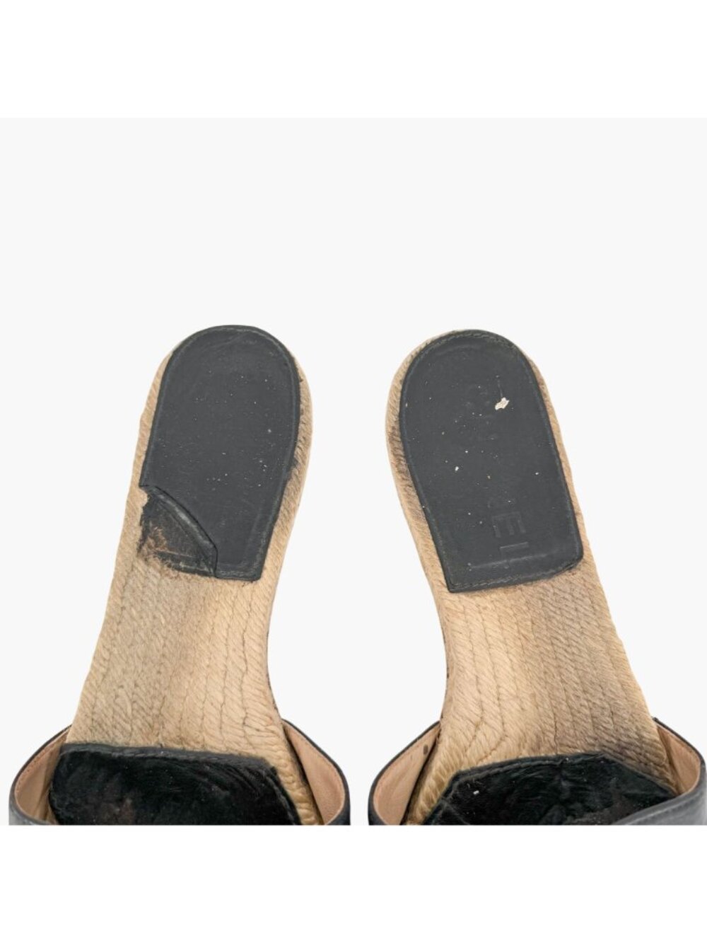 Chanel Black Leather CC Espadrille Slide Sandals Flats Size 38 US 7–7.5 Women's - Picture 4 of 15
